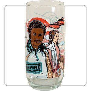 Star Wars Lando Calrissian Princess Leia Burger King Collector Glass 1980